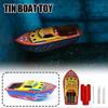 Candle Ship Collectable Tin Toy Steam Boat Candle Powered Boat Tin Vehicle Toy