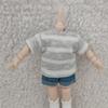 bjd clothes ob11 baby clothes cute 1/12 bjd doll clothes striped short sleeve T-shirt GSC clay head doll accessories shorts toy