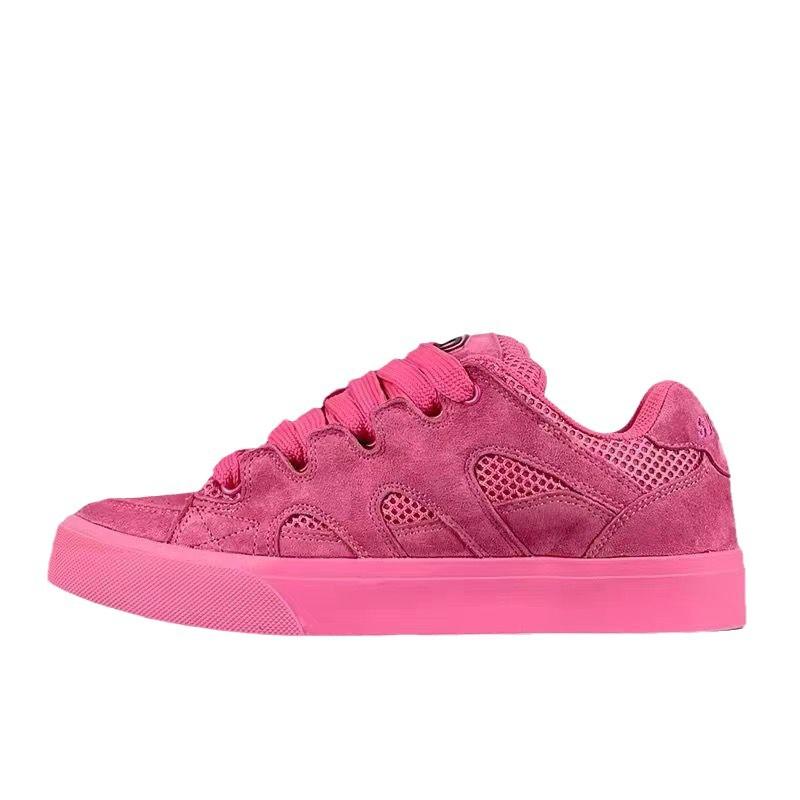New Dragon Fruit Color Letter Sole Bread Shoes Women's Ins Niche Retro Casual Shoes American Heightening Sports Shoes
