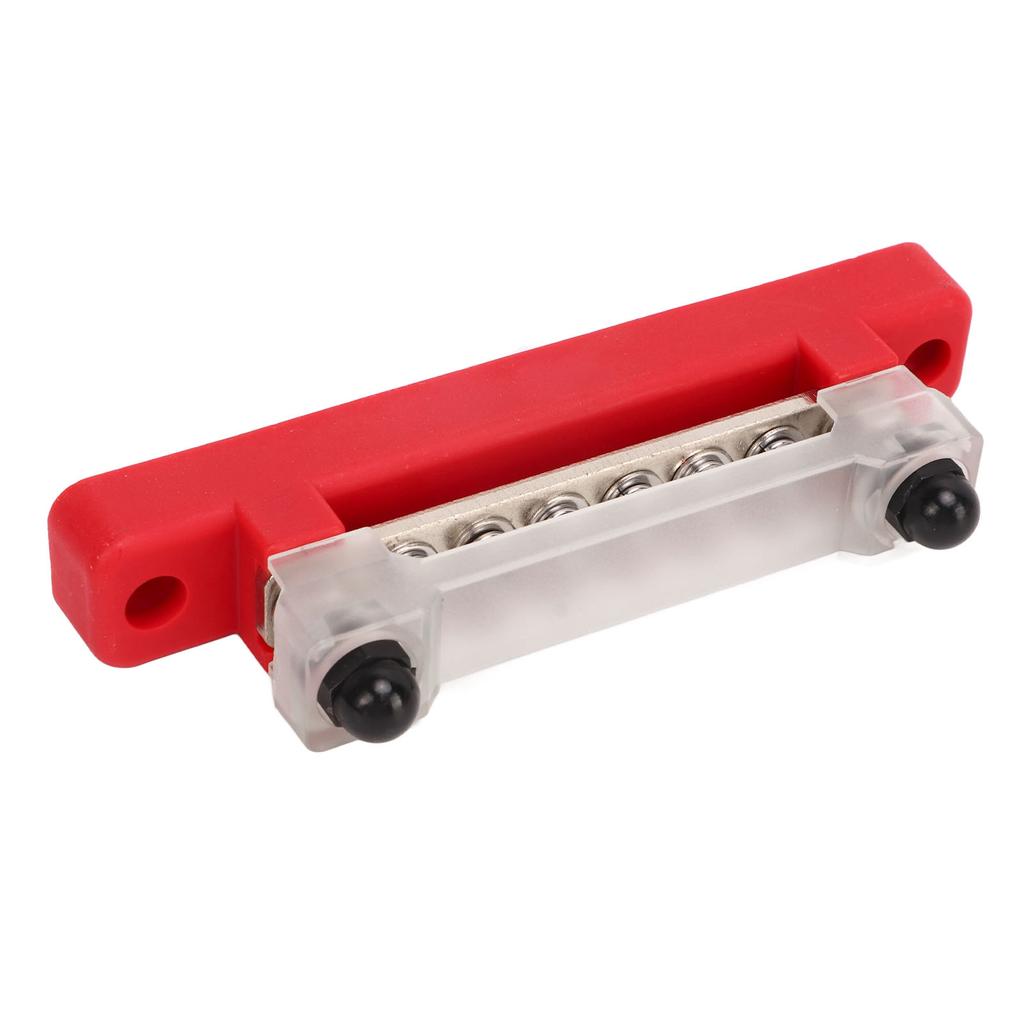48V 150A 6 Terminal Bus Bar Power Distribution Block with Cover M6 Studs M4 Screws for Car RV   Marine Boat