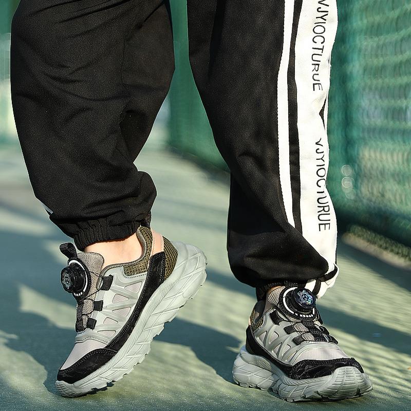 Drehverschluss Schuhe für Jungen Bequeme Plateau Kinder Trainings-Sneaker Atmungsaktive Laufschuhe für Jungen basket garçon enfant