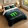 3Pcs Bedding SetMonster Energy Soft Bed Sheet and Two Pillowcases Home Bedroom Decor
