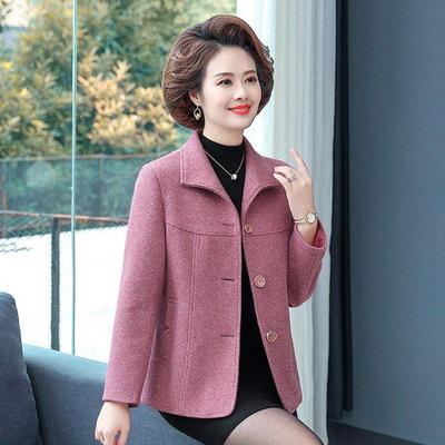 Elegante Abrigo de Lana para Primavera y Otoño para Mujeres de Mediana Edad - Nueva Colección 2025