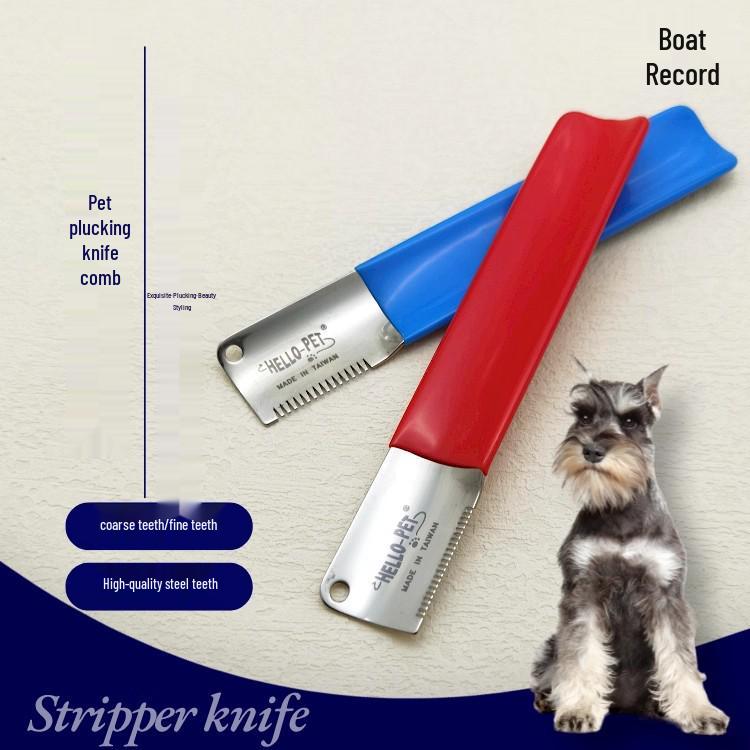 Chuanji Pet Hair Removal Comb for Dogs & Cats - Coarse & Fine Tooth 