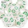 7 Pcs White Green Gear Wheel Metal Dice Solid Metal Polyhedral Dice Set Suitable for Role-Playing RPG  Board Game Card Game