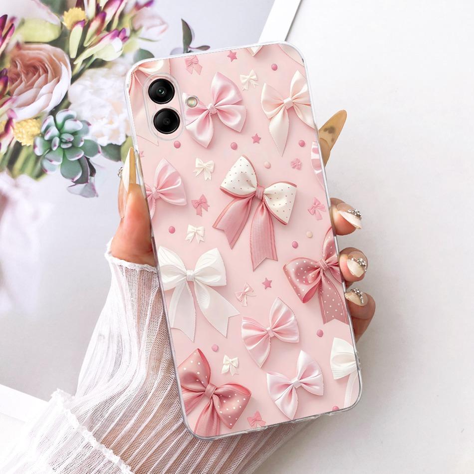 For Samsung Galaxy A04 A04e A042F A405F Cute Flower Butterfly Cat Painted Case For Samsung A04 04e Soft Silicone TPU Phone Cases