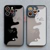 Black And White Cat Luxury Phone Case For Iphone 15 14 Pro Max Plus 13 12 Mini Pro Max 11 X XR XS 8 7 Plus SE2 Shockproof Covers