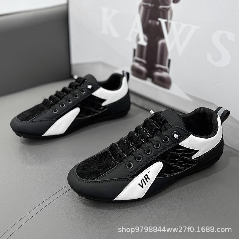 

Мужская обувь 2025 весна новая обувь Doudou корейская версия модная универсальная повседневная спортивная обувь легкая на одной педали обувь Форреста Гампа 39 чёрный