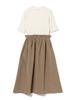 B:MING LIFE STORE by BEAMS Women's Off White/Beige Cut Combination Dress (Sizes S-M)