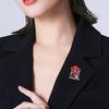 Memorial Day Flower Brooch Pin Commemorative Soldier Tribute Wear-Resistant Anti-Rust Patriotic Lapel Pin