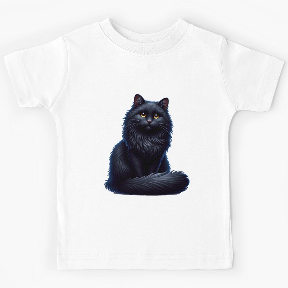 Black Cat Kids T-Shirt 170
