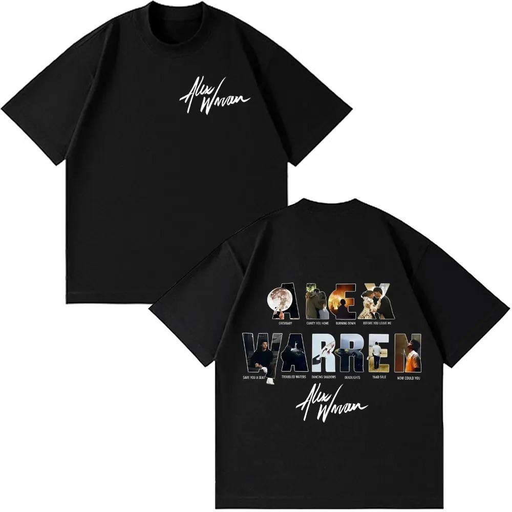 

Loose Casual Oversized Fashion Tshirts Singer Alex Warren 2026 Tour Print Tshirts Unisex Women Vintage Cotton Streetwear Tshirt S
