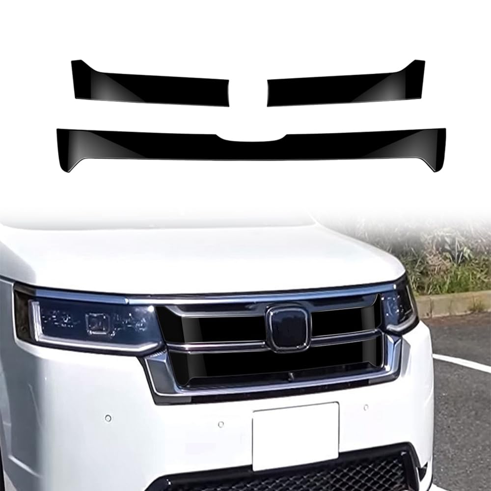 

New Step Wagon RP8 Front Grille Cover Scratch Exterior Accessory Glossy Black ABS 3PCS DeesseHonda (May 2022~) Garnish/Grill - Dress-up, Stylish, чёрный