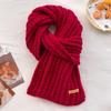 Ankola Red Knitted Wool Scarf Women's Winter New Versatile Scarf Thickened Warm Wind