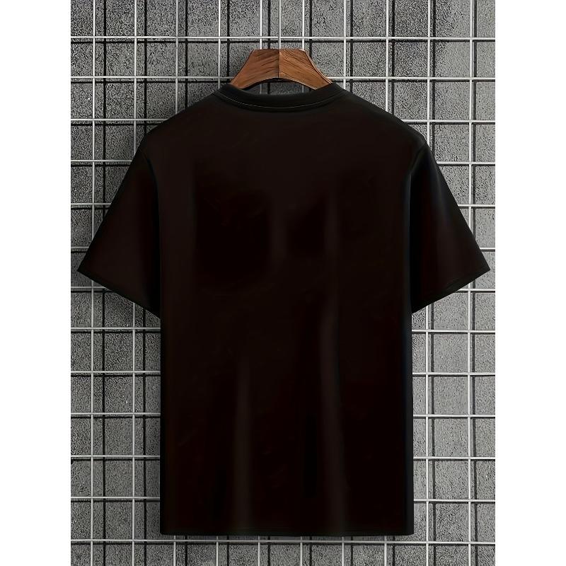 Europäische Größe Neues kurzärmeliges Rundhals-T-Shirt für Herren, Lässiges Sommeroberteil für Herren, Geeignet für Sommer-Außenurlaube