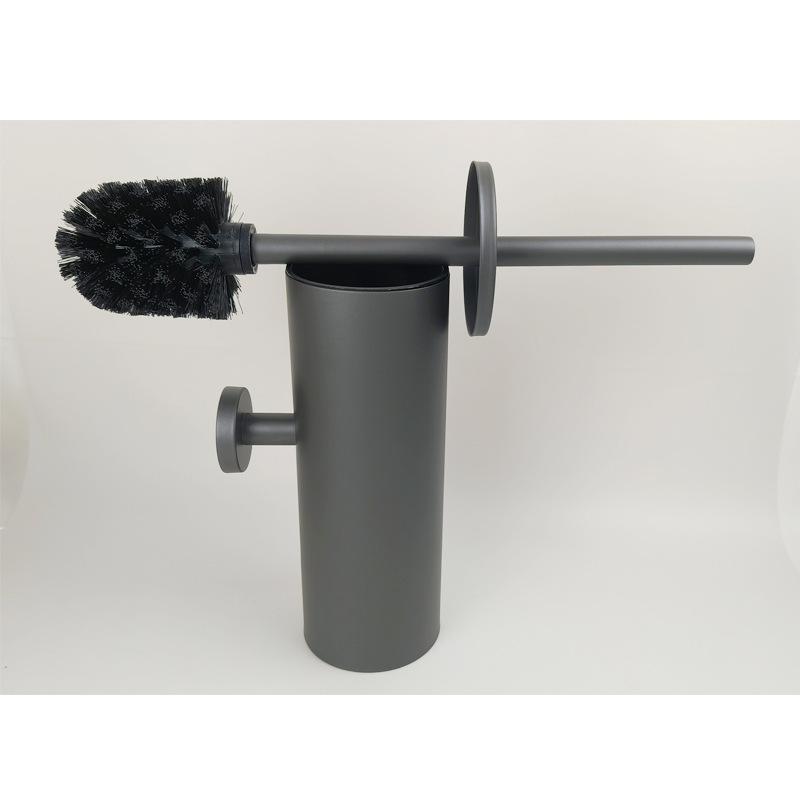 304 Stainless Steel Floor-Standing Toilet Brush with Punch-Free Wall Mount & Deodorizing Long Handle