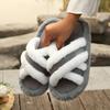 Ladies' Plush Indoor Slippers Comfortable and Warm Soft-bottom Fuzzy Shoes Home Floor Slippers
