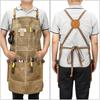 Thickened Canvas Garden Apron: Adjustable, Waterproof & Oilproof Smock with Logo Print