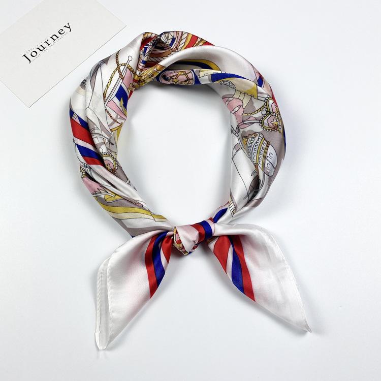 Small Silk Scarf Women'S Season Small Square Scarf Summer Scarf Versatile Fashion Decoration Professional Small Scarf Tide