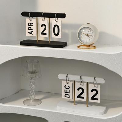 Kreativer Moderner Einfacher Holz-Seitenumschlag-Kalender Dekoration Büro Studenten Zuhause Schreibtisch Lernschreibtisch Kalender Holzhandwerk.