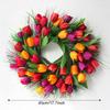Flower Wreath Vibrant Color Handcrafted Silk Front Door Artificial Flower Wreath for Home Shops