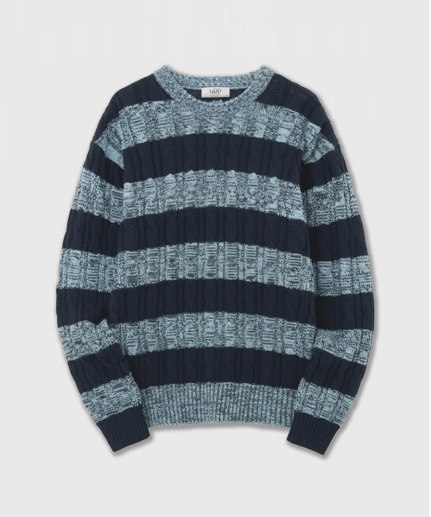 El Mood 90S Freddy Stripe Knit ( 3 Colors ) Black/44