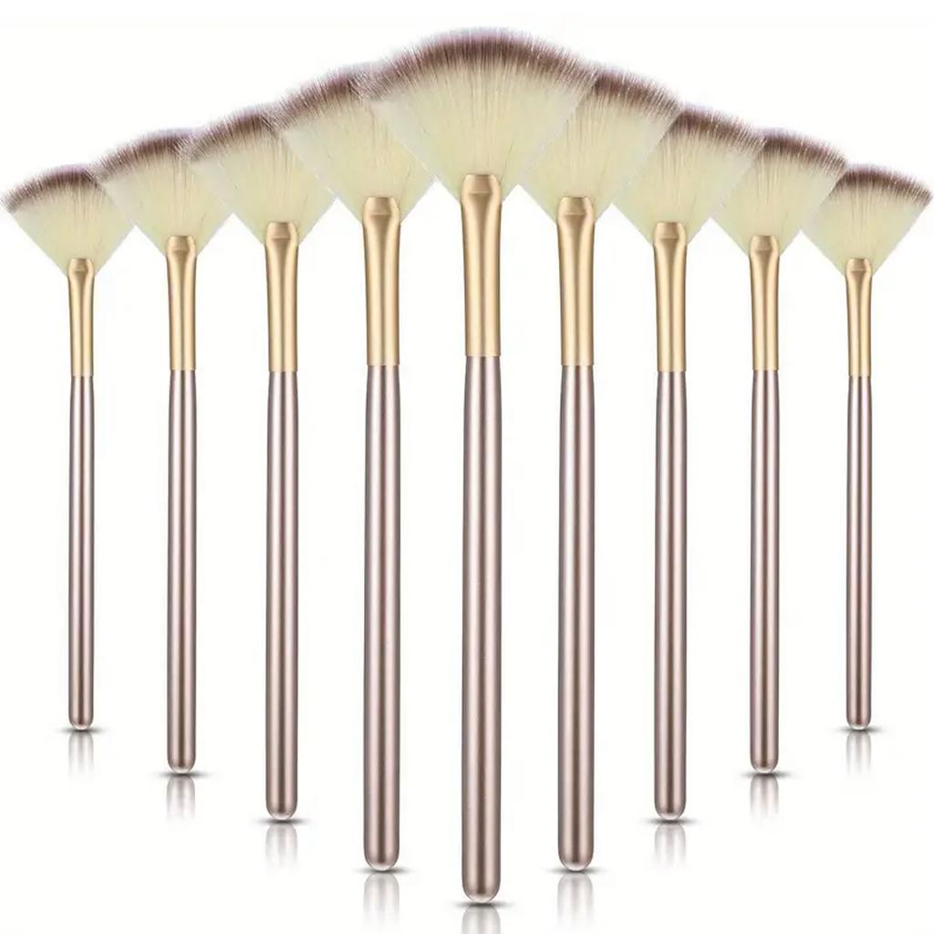 1/3/5/9Pcs Slim Soft Facial Fan Brush,Makeup Cosmetic Multi Use,Mask Brush Makeup Brush Tool Set