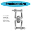 Marine Grade Steel Anchor Swivel Shackle with Double Swivel Jaw Designs Corrosions Resistant Chain Connector for Boats