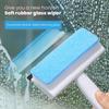 2-In-1 Non-Woven Cloth Glass Cleaner Brush Sponge Wiper Scraper Glass Wiper Brush for Mirrors Shower Doors Windows