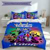 3pcs Custom Name Rainbow Friends Bedding Set,Includes 1 Duvet Cover and 2 Pillowcases,All-season Bedroom Decor