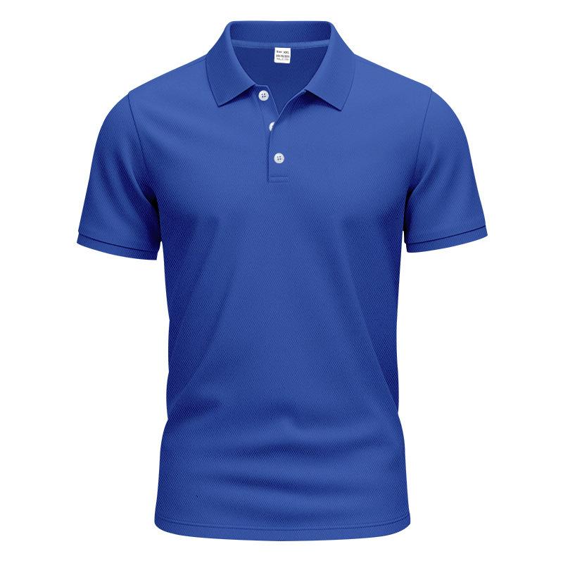 European and American men's simple quick-drying polo POLO shirt golf type men's gentleman loose breathable lapel short sleeves