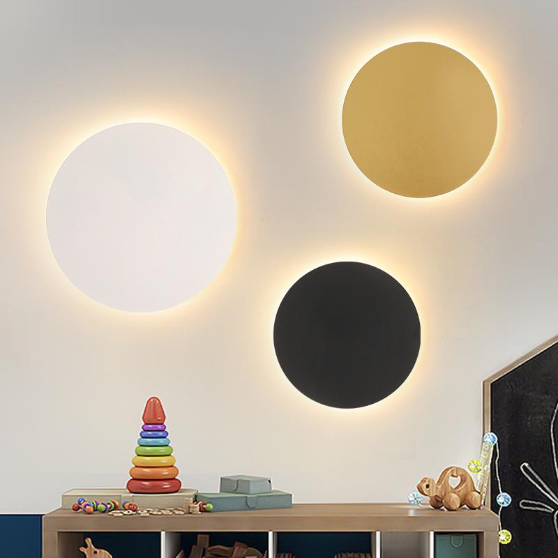 Modern Minimalist Round Wall Lamp for Bedroom and Living Room Decor