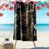 Leopard with Diamond Necklace Design - Beach Towel Quick-drying for Travel Outdoor Sports Jogging Beach and Swimming