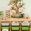 Decorative Wall Stickers for The Children's Room of The Squirrel Family Holding A Tea Party Under The Cartoon Tree
