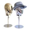 Height 45-58cm Wig Holder Mannequin Head Model Versatile Tabletop Stable Metal Base for Business Personal Use Hairpieces Caps