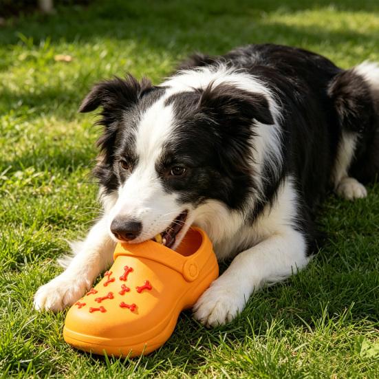 Quietschende Pantoffel Hundekauspielzeug Bissfest Aggressiver Kauer Latex Rutschschuhe Interaktives Spielzeug Kleiner Hund Zahnen Reinigung Langeweile Spielzeug