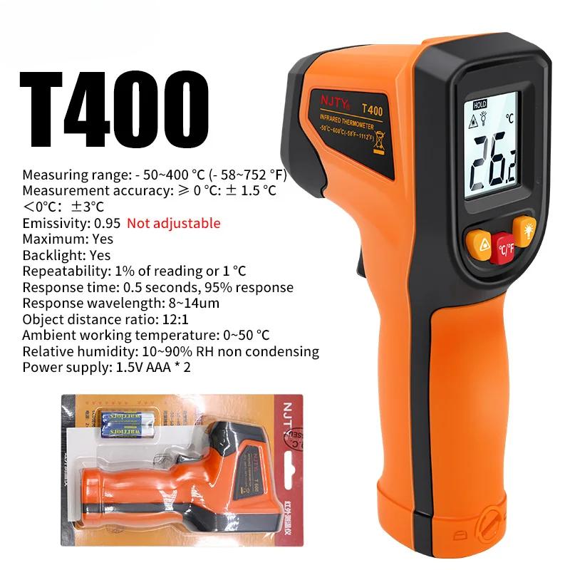 Non-contact Digital Infrared Thermometer Laser Temperature Meter Pyrometer Imager Hygrometer Termometro Infrarojo Light Alarm