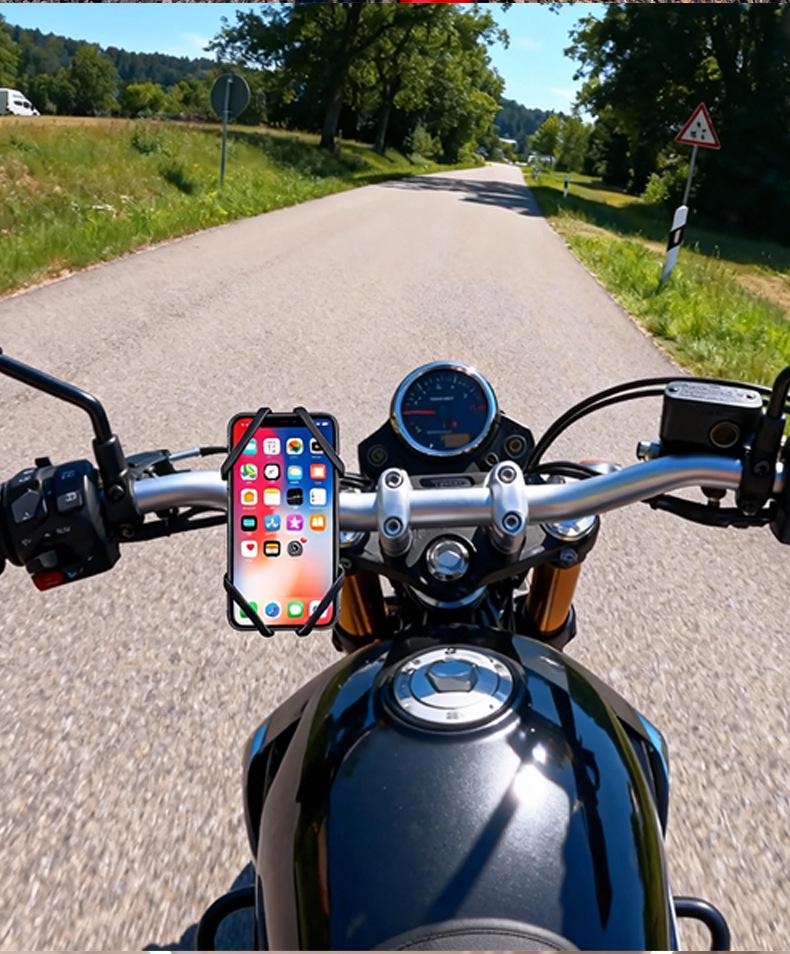 Universal Anti-Shake Silicone Bicycle Phone Holder - Cycling Accessory