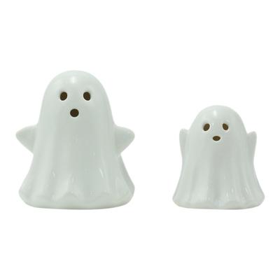 Friendly Ceramic Ghosty Statue Halloween Decoration Handmade Sculpture For Home Decoration