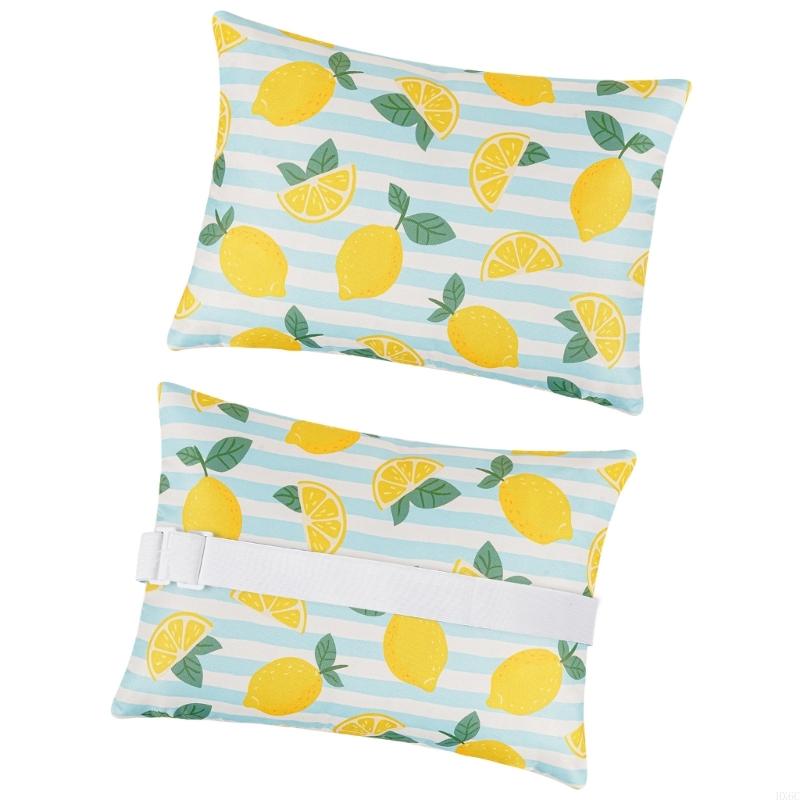 2Pcs Beach Pool Lounger Cushion Waterproof Headrest Pillow For Outdoor Furniture HX6C