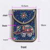 Bohemian Ethnic Shoulder Bag with Rice Beads, Shell Mobile Pocket, Floral PU Design, Women's Crossbody for Travel Photography.