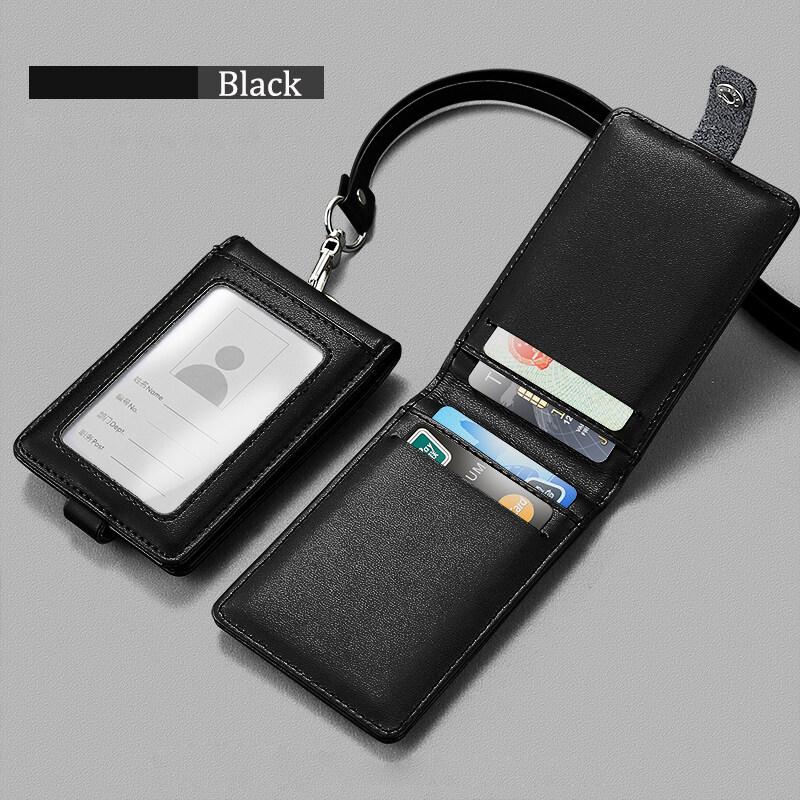 Porte-cartes De Visite En Cuir Véritable - 24 Emplacements Transparents - Format 10,5x8,2 Cm - Noir - Organisation Cartes De Crédit, Cartes De Visite