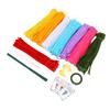 800 Pcs 8 Colors Pipe Cleaner Bulk Craft Flower Making Kit Pipe Cleaners Bouquet Kit with 150 Pcs Stamens 3 Pcs