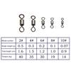 250pcs High Strength Fishing Barrels Swivels Rolling Fishing Tackle Line Connector Swivels Fishing Tackle Tool Enduring