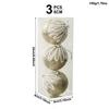 3Pcs/Set Shiny Christmas Ball 8CM Xmas Ornament Ball Durable Christmas Tree Balls  Home