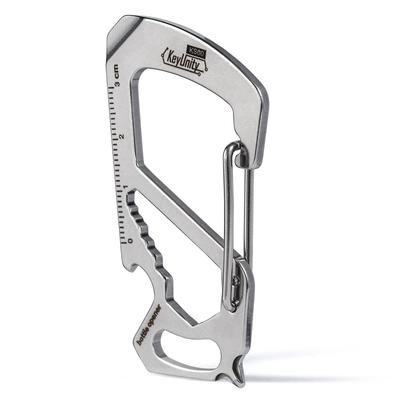 KeyUnity KS00 Carabiner Keychain Bottle Stylish EDC Stainless Mirror Key Loss Gift Multi-Tool [Ruler, Opener, Screwdriver, Spanner] Multifunctional,
