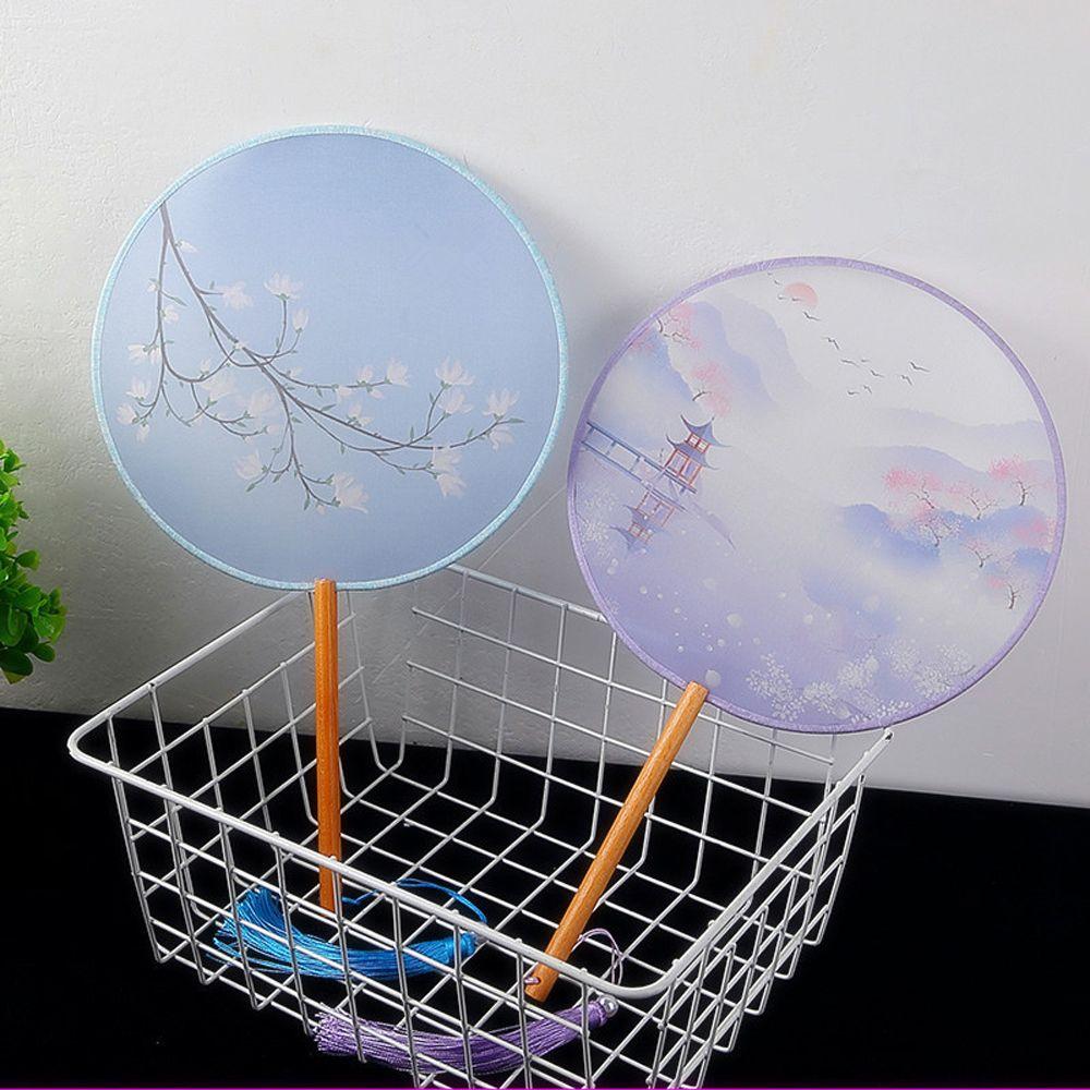 Wooden Handle Wedding Decoration Chinese Style Group Fan Photography Prop Decorative Fans Dance Fan