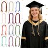 Handmade Ribbon Rope Class Of School College High School Graduation Double Necklace Leis Congratulation Party Gifts Bow Closure Jewelry For Women Men