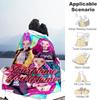 Demon Hunter Girls 8 Personalized Text Blanket Cozy Personalized Blanket Soft Warm Cozy Throw For Livingroom Seaside Bedding Couch