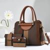 3pcs/Set Women's Bag Large Capacity Tote Handbag with Wallet Stripes Style Female Shoulder Crossbody Bags For Shopping Commuting